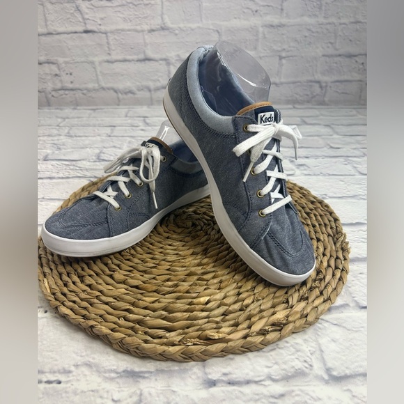 Keds Denim Blue Sneakers with Dream Memory Foam. Size 10. - Picture 2 of 10